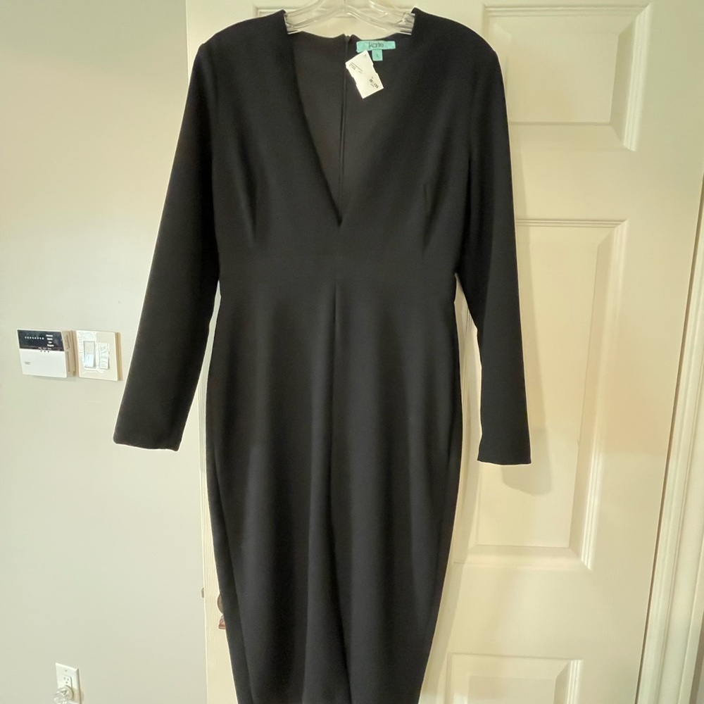 Elegant Black Long Sleeve Dress by Karlie